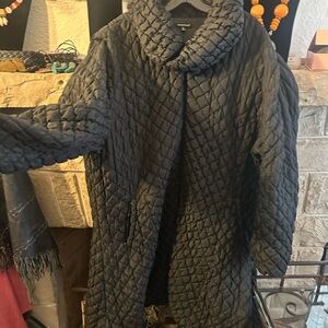 Samuel Dong Black Quilted Puffer Coat Xl plus